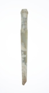 Handle-Shaped Jade, Shang or Western Zhou period, 2nd–early 1st millennium B.C., China, Jade, 9 ×