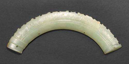 Arched pendant, late Neolithic period, Longshan culture, or early Shang period, c. 1600/1045 B.C.,