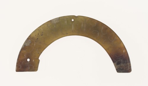 Arc-shaped Pendant, Eastern Zhou dynasty, c. 770–256 B.C., c. 5th century B.C., China, Jade, Diam.