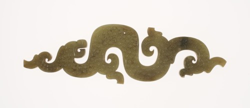 Dragon Pendant, Eastern Zhou dynasty, c. 770–256 B.C., 4th/3rd century B.C., China, Jade, 22.2 × 6