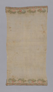Towel or Napkin, 19th century, Turkey, Turkey, embroidered, 102.2 x 53.7 cm (40 1/4 x 21 1/8 in.)