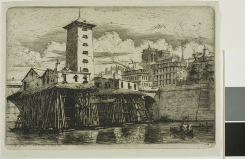 La Pompe Notre-Dame, Paris, 1852, Charles Meryon, French, 1821-1868, France, Etching with drypoint