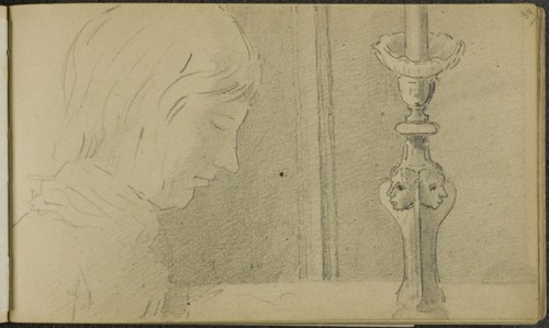 Sketchbook, c. 1879–85, Odilon Redon, French, 1840-1916, France, 55-page sketch book of drawings in