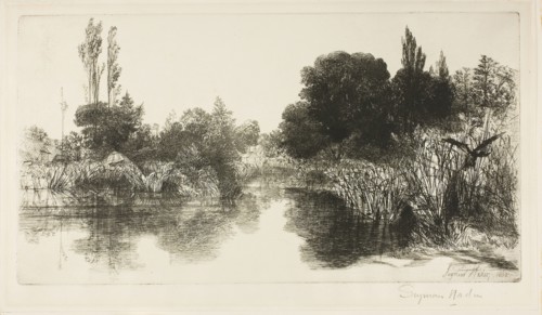 Shere Mill Pond, No. II (large plate), c. 1860, Francis Seymour Haden, English, 1818-1910, England,