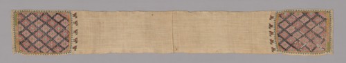 Sash, 19th century, Turkey or Eastern Europe, Turkey, embroidered in openwork pattern, 153.5 x 22