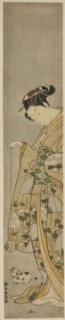 Girl Playing with a Cat, c. 1769/70, Suzuki Harunobu ?? ??, Japanese, 1725 (?)-1770, Japan, Color