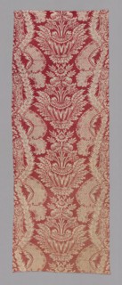 Panel, c. 1830, France, Cotton, plain weave, block printed, 116 × 43.2 cm (45 5/8 × 17 in.)