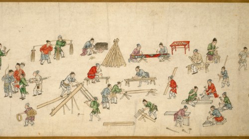 Street Scenes in Times of Peace (Taiping fenghui tu), Yuan dynasty (1279–1368), 14th century, Zhu