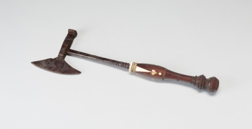 Shingling Hammer, 17th century, Probably Italy, Italy, Iron, wood, and ivory, L. 34.9 cm (13 3/4 in