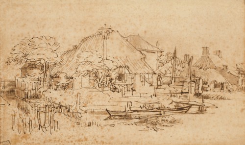 A Farm on the Amsteldijk, Seen from the Northwest, 1650/53, Rembrandt van Rijn, Dutch, 1606-1669,