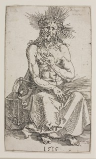 Man of Sorrows, Seated, 1515, Albrecht Dürer, German, 1471-1528, Germany, Engraving in black on