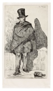 The Absinthe Drinker, 1862, Édouard Manet, French, 1832-1883, France, Etching and plate tone in