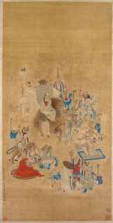 Bathing of the Buddha Festival, Qing dynasty, 1833, Hua Ziyou, Chinese, 19th century, China,