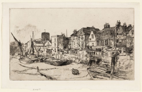 The Adam and Eve, Old Chelsea, 1878, James McNeill Whistler, American, 1834-1903, United States,