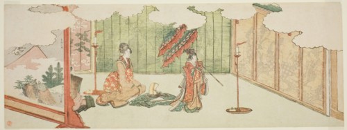 Young girl dancing at nobleman’s mansion, 1805, Katsushika Hokusai ?? ??, Japanese, 1760-1849,