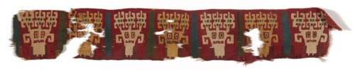 Fragment (Band), A.D. 700/900, Nazca-Wari, Probably south coast, Peru, Peru, Slit tapestry, 42.6 x
