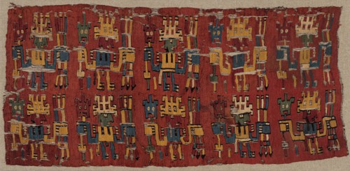 Fragments, possibly A.D. 500/600, Nazca, Possibly Nazca Valley, south coast, Peru, Peru, Cotton and