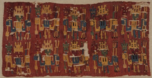 Fragment, possibly A.D. 500/600, Nazca, Possibly Nazca Valley, south coast, Peru, Peru, Cotton and