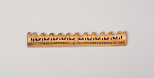 Balance-Beam Scale with Row of Cut-Out Figures and Incised Circles, A.D. 500/800, Possibly Nazca,