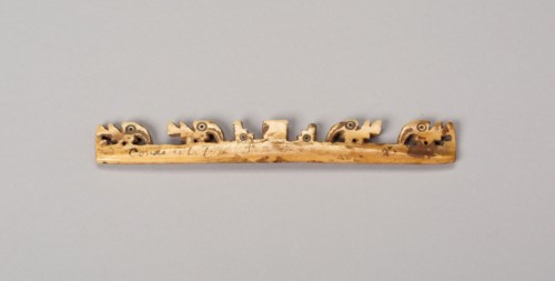 Balance-Beam Scale, A.D. 500/800, Possibly Nazca, South coast, Peru, Peru, Bone with pigment, 14.1