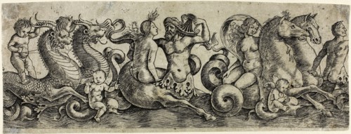 Frieze with Tritons and Nymphs, 1515/20, Girolamo Mocetto, Italian, c.1470-after 1531, Italy,