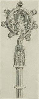Bishop’s Crosier, 1475/80, Martin Schongauer, German, c. 1450-1491, Germany, Engraving on ivory