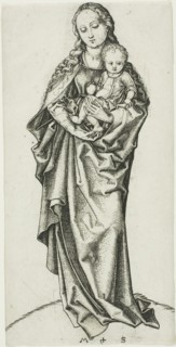 The Madonna and Child with an Apple, c. 1475, Martin Schongauer, German, c. 1450-1491, Germany,