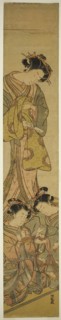 The Courtesan Segawa of Matsubaya Watching Her Attendants Play Cat’s Cradle, c. 1773/75, Isoda