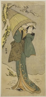 The Actor Nakamura Riko I as Kiyotaki in the Play Oakinai Hiru ga Kojima, Performed at the Nakamura