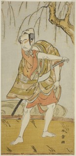 The Actor Ichikawa Yaozo II as Hiranoya Tokubei (?) in the Play Wada Sakamori Eiga Kagami (?),