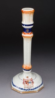Candlestick, 1775/1800, China, Jingdezhen, Hard-paste porcelain with polychrome enamels and