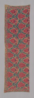 One-half of a Bedspread, 17th century, Greece, Ionian Islands, Greece, Linen, plain weave,