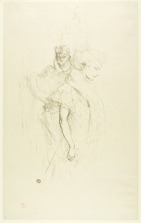 Blanche and Noire, 1896, Henri de Toulouse-Lautrec, French, 1864-1901, France, Lithograph on cream