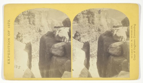 The northern wall of the Grand Cañon of the Colorado, near the foot of To-ro-weap valley. The