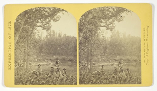 Coyotero Apache Scouts, at Apache Lake, Sierra Blanca Mountains, Arizona. Two members of the