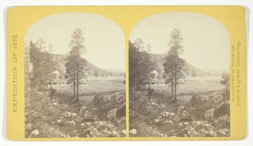 Cooley’s Ranch, 10 miles east of Camp Apache, Arizona. A characteristic mountain Park and Apache