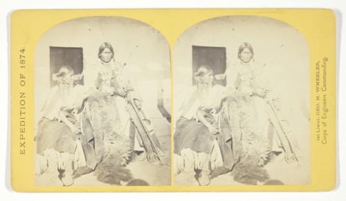 Jicarilla Apache Brave and Squaw, lately wedded. Abiquiu Agency, New Mexico, 1874, Timothy