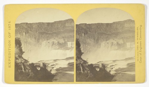 Shoshone Falls, Snake River, Idaho, Main Fall, 210 feet from upper to lower level, width of fall,