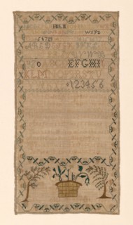 Sampler, 19th century, Ann Morris (American, active c. 19th century), United States, Linen, plain