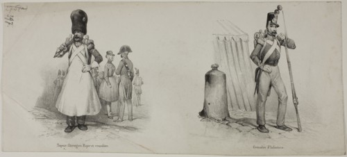 Military Costumes: Sapper (Fireman), Surgeon and Canteen Manager, Grenadier (Musketeer,