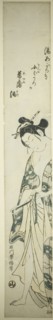 Woman Dressing after Her Bath, c. 1755/65, Ishikawa Toyonobu, Japanese, 1711-1785, Japan, Color