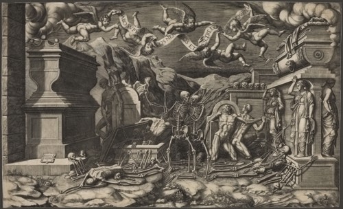 The Vision of Ezekiel, 1554, Giorgio Ghisi (Italian, 1520–1582), after Giovanni Battista Bertani