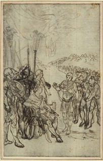Study for Lucain’s La Pharsale, Canto IV, c. 1766, Hubert François Gravelot, French, 1699-1773,