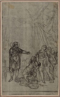 Study for Lucain’s La Pharsale, Canto V, c. 1766, Hubert François Gravelot, French, 1699-1773,