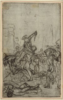 Study for Lucain’s La Pharsale, Canto IV, c. 1766, Hubert François Gravelot, French, 1699-1773,