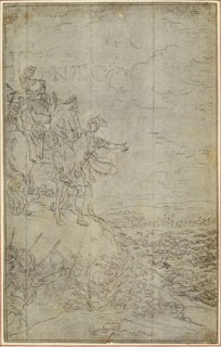 Study for Lucain’s La Pharsale, Canto VII, c. 1766, Hubert François Gravelot, French, 1699-1773,