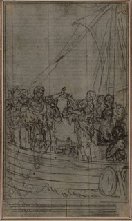 Study for Lucain’s La Pharsale, Canto IX, c. 1766, Hubert François Gravelot, French, 1699-1773,