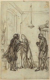 Study for Lucain’s La Pharsale, Canto II, c. 1766, Hubert François Gravelot, French, 1699-1773,