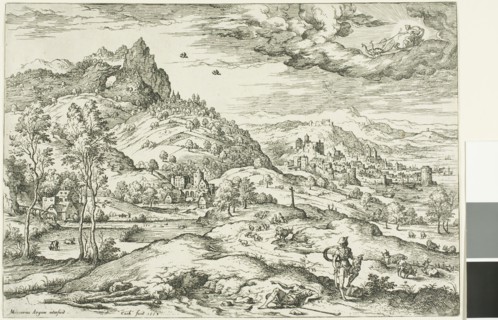 Mercury with the Head of Argus, 1558, Hieronymus Cock, Flemish, c. 1510-1570, Flanders, Etching on
