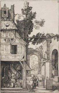 Nativity, 1504, Albrecht Dürer, German, 1471-1528, Germany, Engraving in black on ivory laid paper,